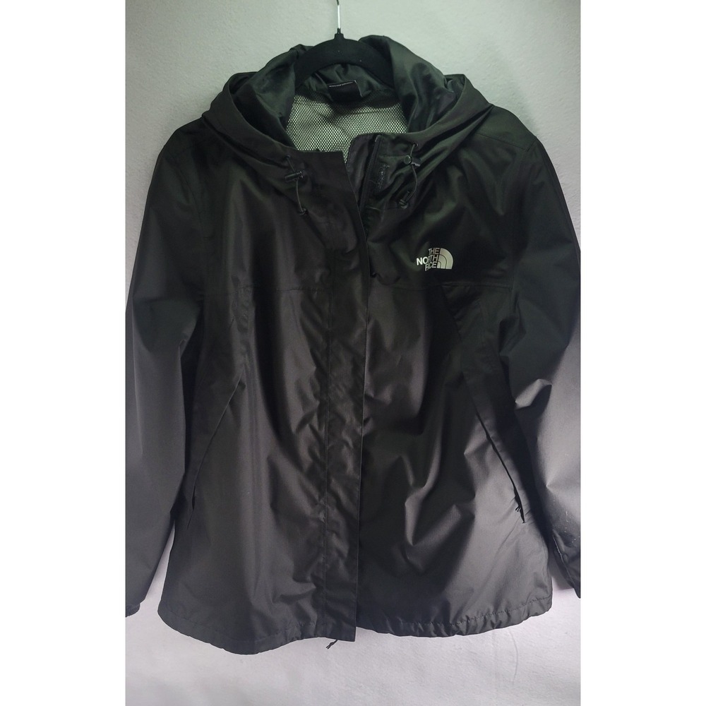 The North Face Womens Hooded DryVent Rain Jacket Black XL Windbreaker